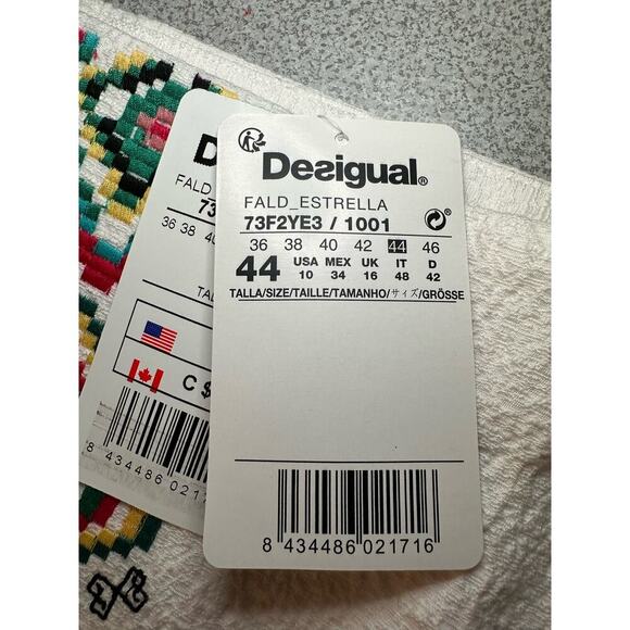 Desigual | NWT | Size: 10 | Embroidered‎ Mini Skirt Stretch Aztek boho festival - Picture 4 of 11